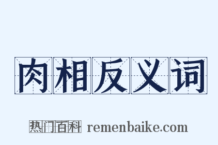 肉相反义词是什么意思的图片